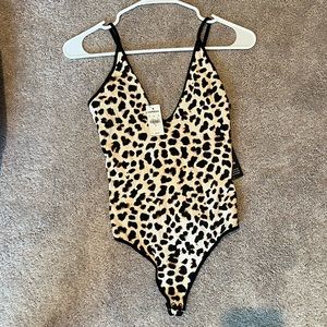 NWT Express One Eleven Cheetah Bodysuit size Small